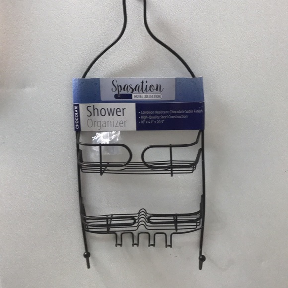 Spasation hotel collection shower organizer CHOCOLATE Satin Finish NEW NWT - Picture 2 of 4